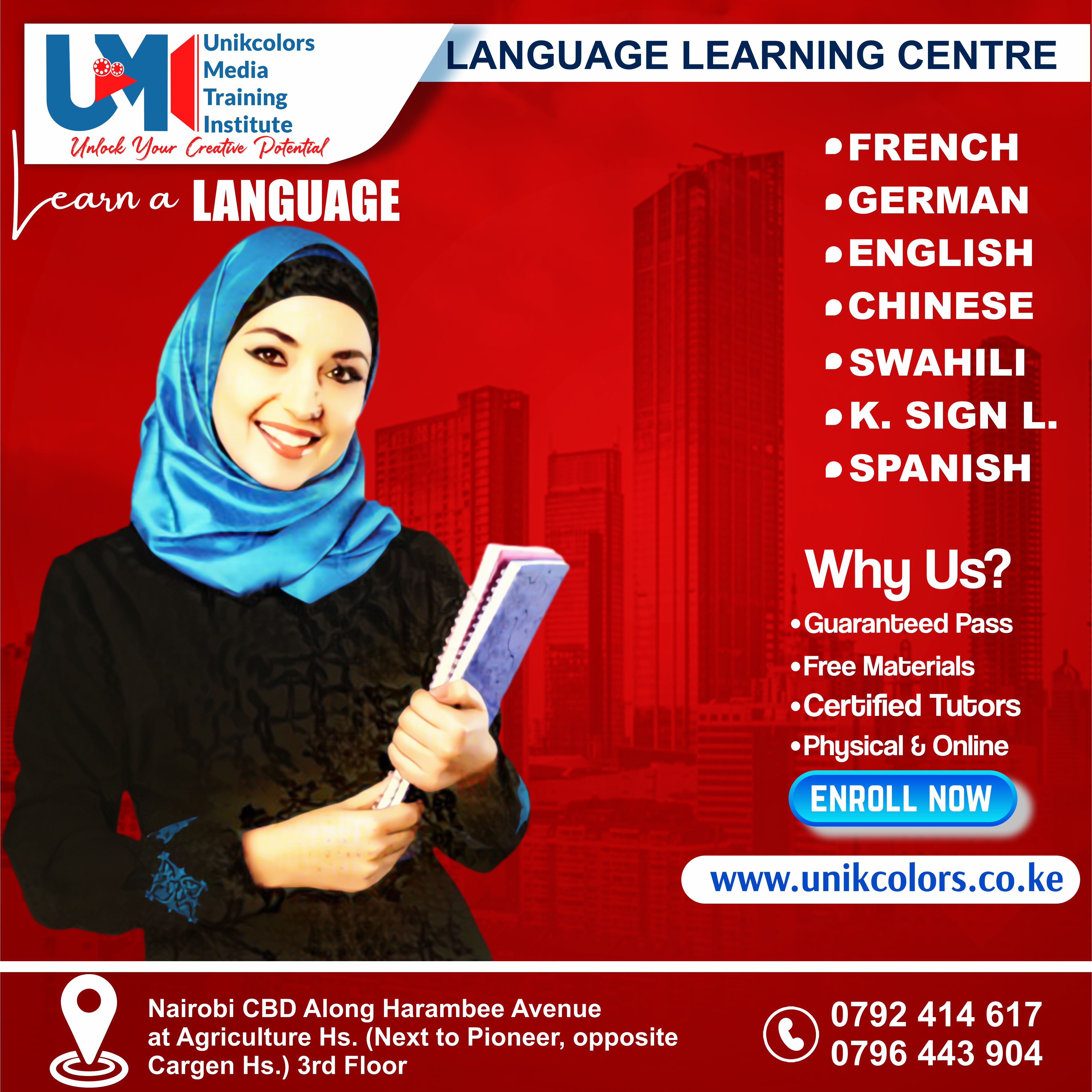 LANGUAGE TRAINING CENTRE - GERMAN | ENGLISH | FRENCH | CHINESE | SPANISH | SWAHILI | KENYA SIGN LANG
